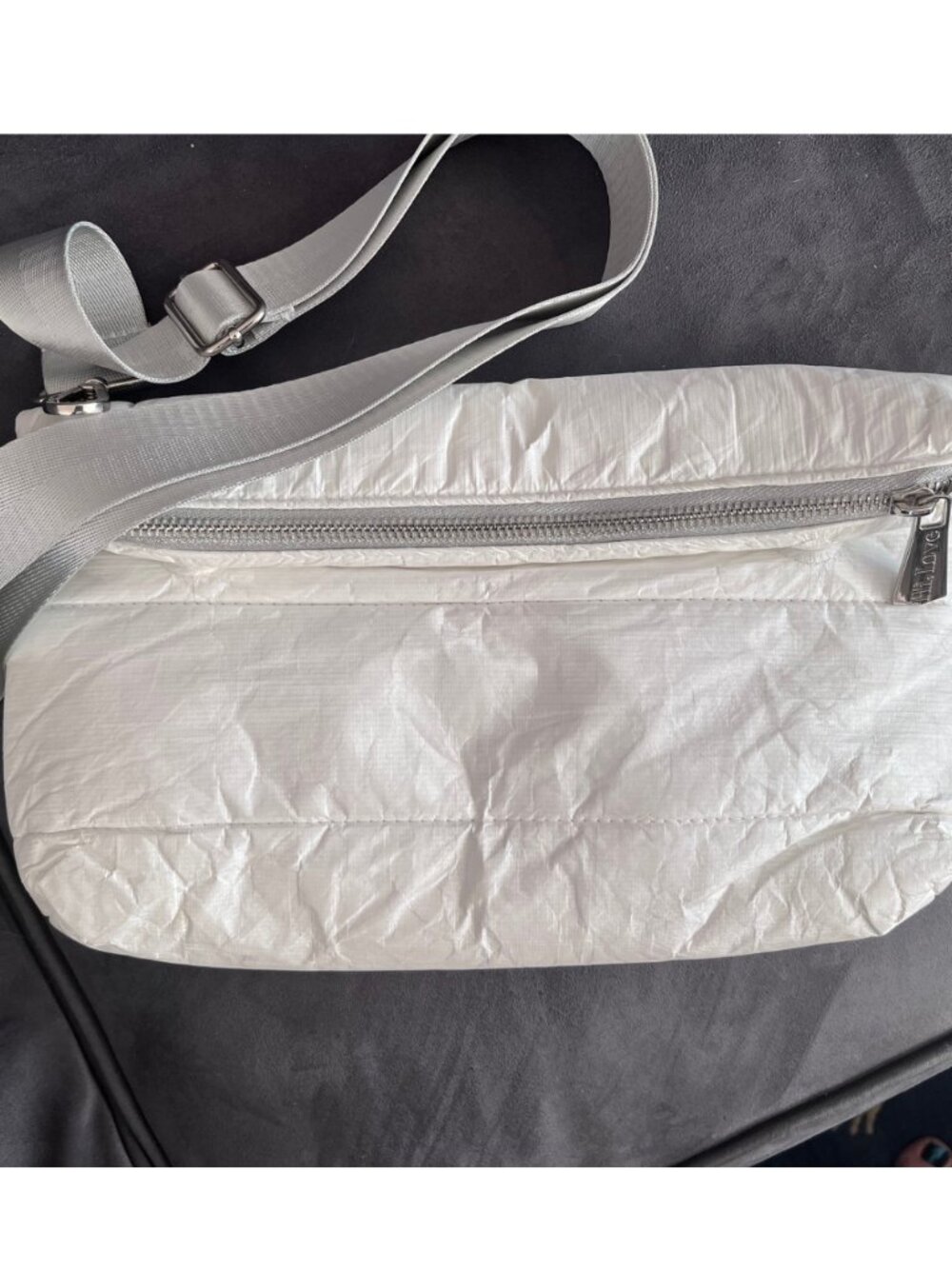 Puffer Purse in Shimmer White New